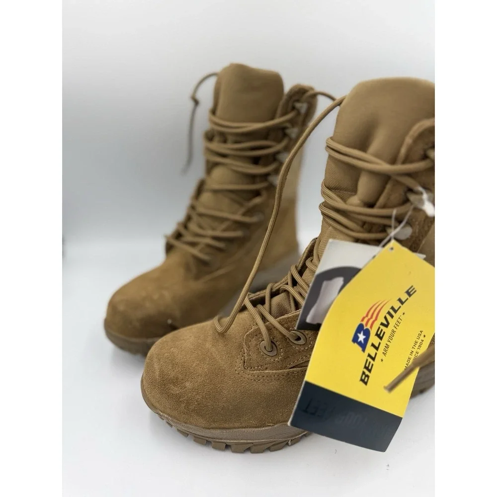 Belleville C312ST Hot Weather Steel Toe Tactical Boots Men's Size 5.5W Brown USA